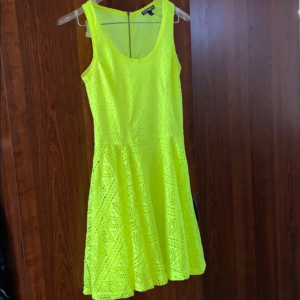 Neon skater dress